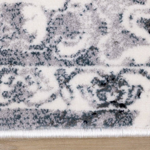 Sidra Blue Grey Chic Transitional Soft Touch Rug by Kalora Interiors