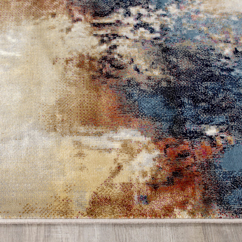 Sidra B859_2424 Cream Foggy Wisps Area Rug by Kalora Interiors