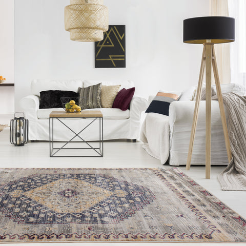 Sidra C115_2494 Grey Transitional Pattern Oriental Style Area Rug by Kalora Interiors