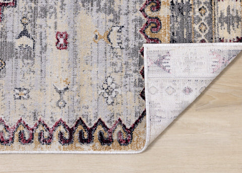 Sidra Grey Blue Transitional Soft Touch Rug by Kalora Interiors