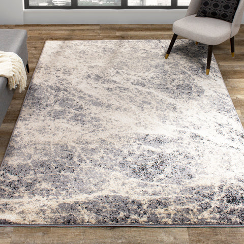 Siecle 16100_613 Cream Beige Grey Sandstorm Area Rug by Novelle Home