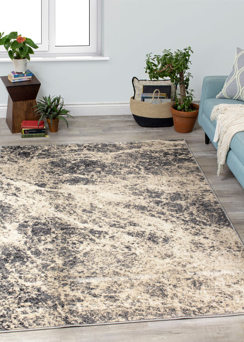 Siecle 16100_613 Cream Beige Grey Sandstorm Area Rug by Novelle Home