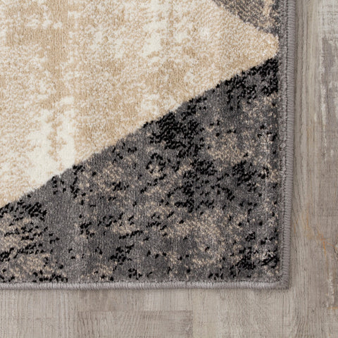 Siecle 16101_613 Cream Beige Triangles Area Rug by Novelle Home