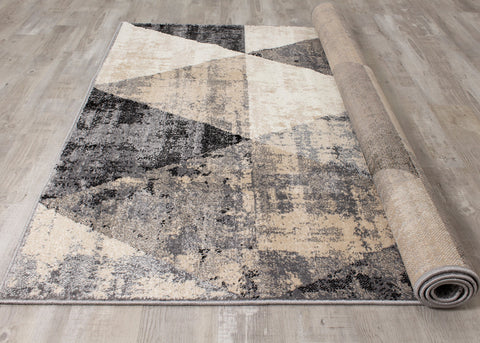 Siecle 16101_613 Cream Beige Triangles Area Rug by Novelle Home