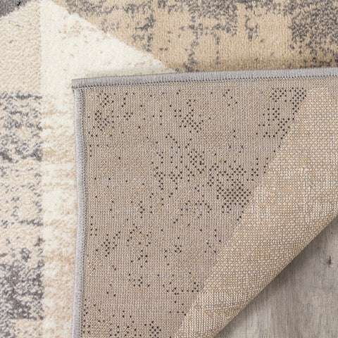 Siecle 16101_613 Cream Beige Triangles Area Rug by Novelle Home