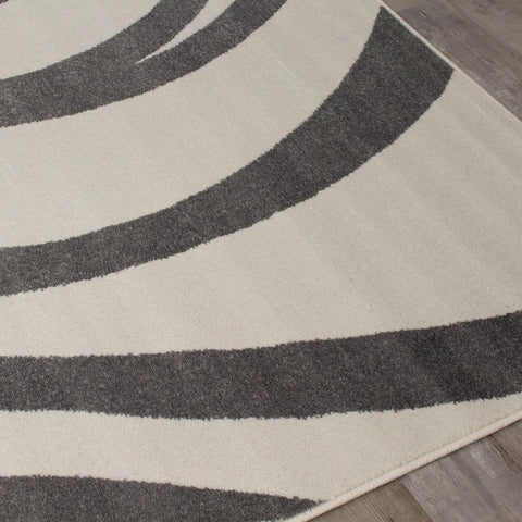 Siecle 16103_19 Cream Grey Swaying Area Rug by Novelle Home