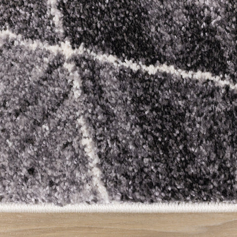 Soho Grey White Yellow Shaded Diamonds Rug by Kalora Interiors