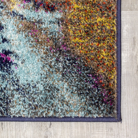 Sovereign B916_0686 Pink Red Yellow Volcano Area Rug by Novelle Home