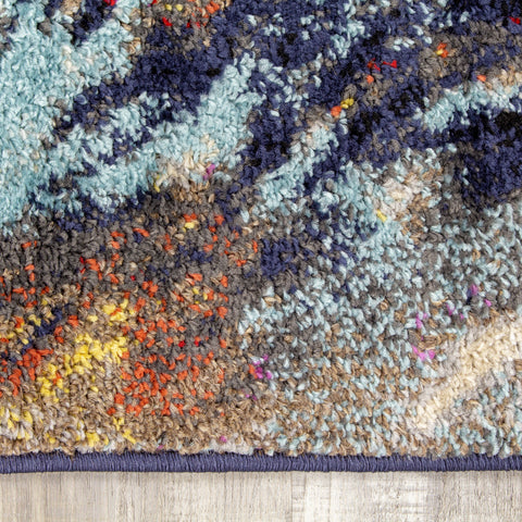 Sovereign B916_0686 Pink Red Yellow Volcano Area Rug by Novelle Home