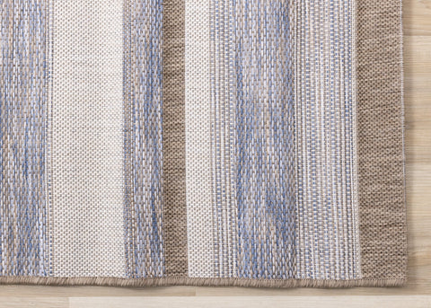 Trellis Grey Brown Banded Indoor/Outdoor Rug by Kalora Interiors