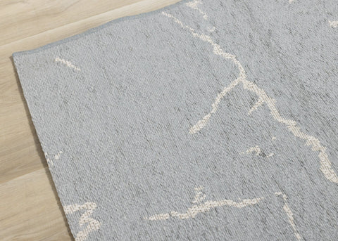 Vista Blue Cream Soft Distressed Indoor/Outdoor Rug by Kalora Interiors