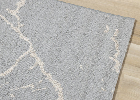 Vista Blue Cream Soft Distressed Indoor/Outdoor Rug by Kalora Interiors