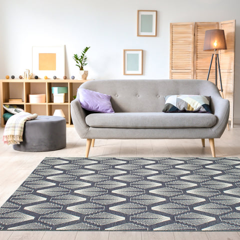 Vista 9388_H831 Shell Shapes Indoor/Outdoor Area Rug by Kalora Interiors