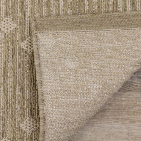 Vista Beige Cream Dot Trellis Indoor/Outdoor Rug by Kalora Interiors