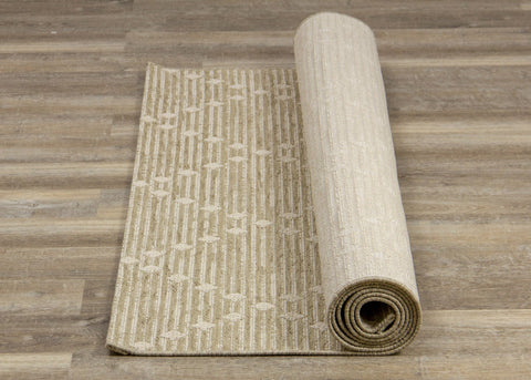 Vista Beige Cream Dot Trellis Indoor/Outdoor Rug by Kalora Interiors