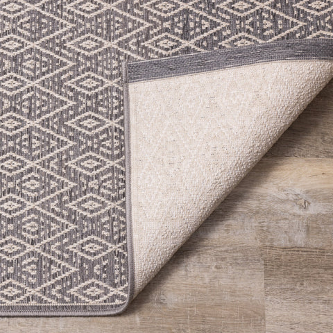 Vista Grey Cream Tribal Indoor/Outdoor Rug by Kalora Interiors