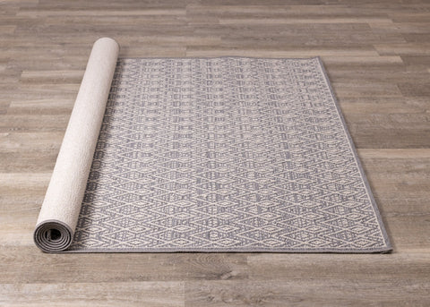 Vista Grey Cream Tribal Indoor/Outdoor Rug by Kalora Interiors