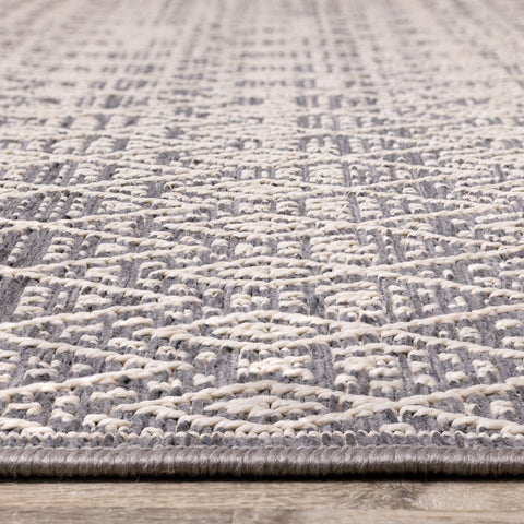 Vista Grey Cream Tribal Indoor/Outdoor Rug by Kalora Interiors