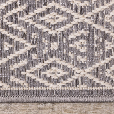 Vista Grey Cream Tribal Indoor/Outdoor Rug by Kalora Interiors