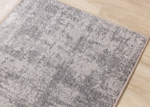 Folio Grey Beige Carved Triangular Pattern Rug by Kalora Interiors
