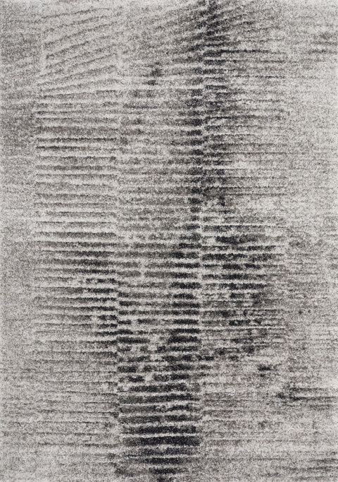 Sable Grey Cream Zebra Ripple Rug by Kalora Interiors