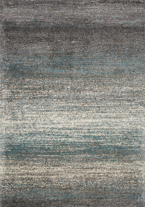 Maroq Grey Blue Distressed Stripes Soft Touch Rug by Kalora Interiors