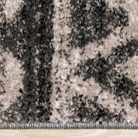 Breeze Brown Black Beige Striped Pattern Rug by Kalora Interiors