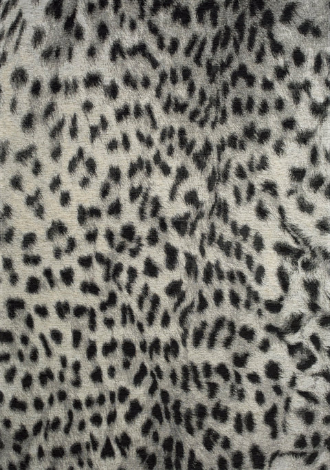 Cathedral Grey Black Leopard Print Rug by Kalora Interiors