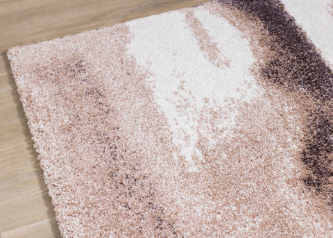 Sable Pink Purple Cream Sunset Cloud Sky Rug by Kalora Interiors