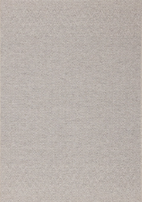 Peak Grey Chevron Textured Flatweave Rug by Kalora Interiors