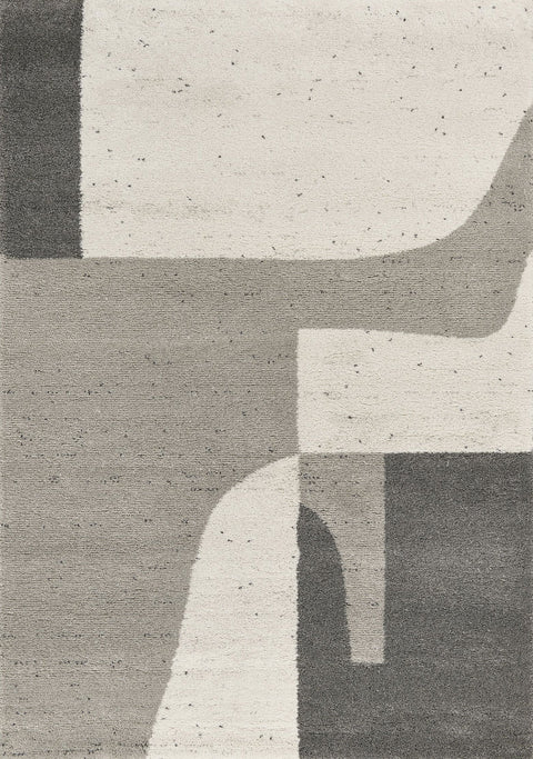 Ravine Cream Grey Geometric Rug by Kalora Interiors