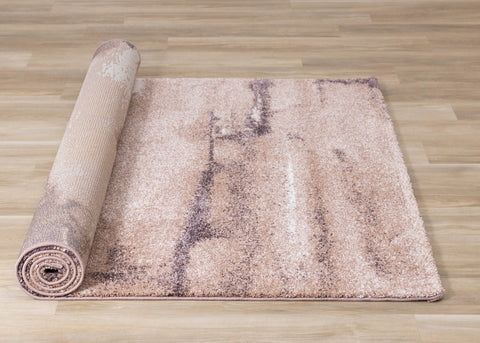Sable Pink Purple Cream Sunset Cloud Sky Rug by Kalora Interiors