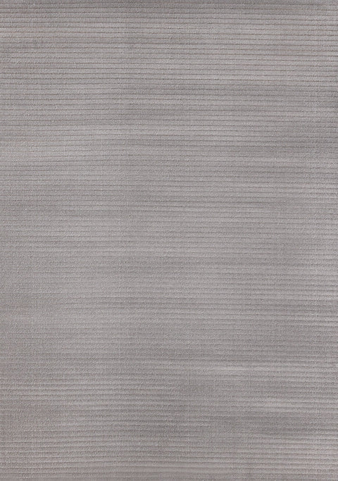 Ella Grey Carved Stripe Plush Rug by Kalora Interiors