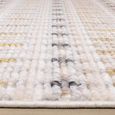 Calabar Cream Yellow Grey Bold Southwestern Rug by Kalora Interiors