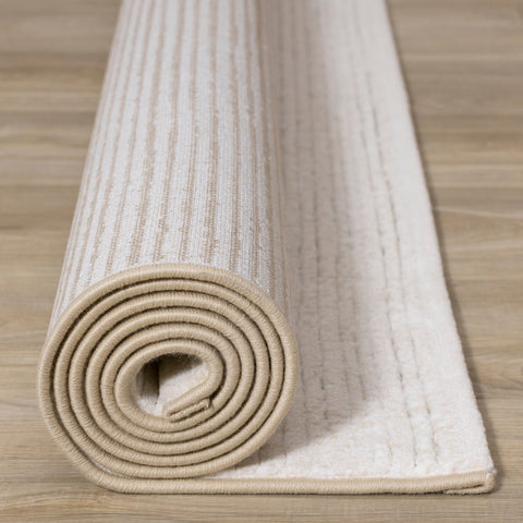 Ella Cream Carved Pile Plush Rug by Kalora Interiors