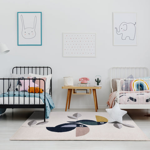 Kids Colourful Toucan Area Rug by Kalora Interiors