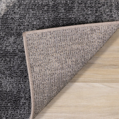 Folio Grey Beige Carved Triangular Pattern Rug by Kalora Interiors