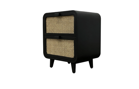 Cane Oval 2 Drawer Nightstand by LH Imports