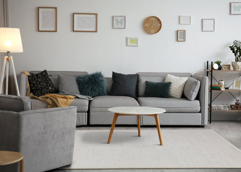 Ella Cream Carved Pile Plush Rug by Kalora Interiors