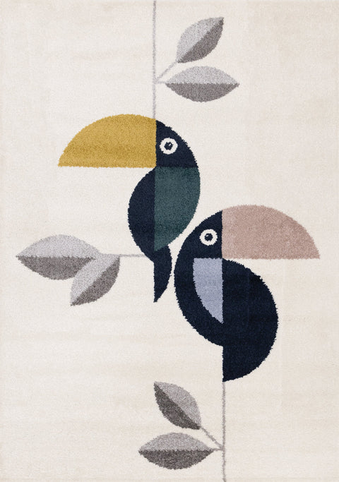 Kids Colourful Toucan Area Rug by Kalora Interiors