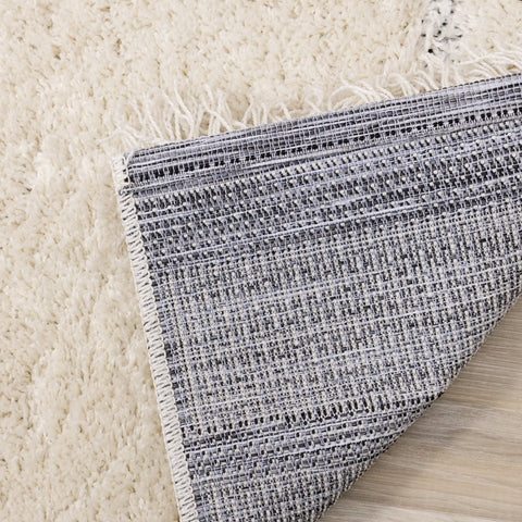 Novato Cream Grey Asymmetrical Lines Rug by Kalora Interiors