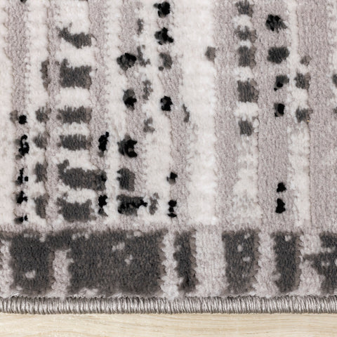 Chorus Black Grey White Iridescent Plush Rug by Kalora Interiors