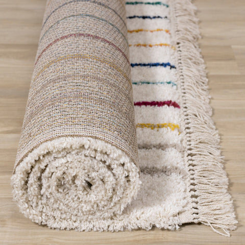 Bora Double Rainbow Shag Rug by Kalora Interiors