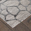 Odessa ODE-01687A-LGRY Modern Brick High Low Textured Polypropylene Black Grey Area Rug By Viana Inc