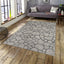 Odessa ODE-01687A-LGRY Modern Brick High Low Textured Polypropylene Black Grey Area Rug By Viana Inc