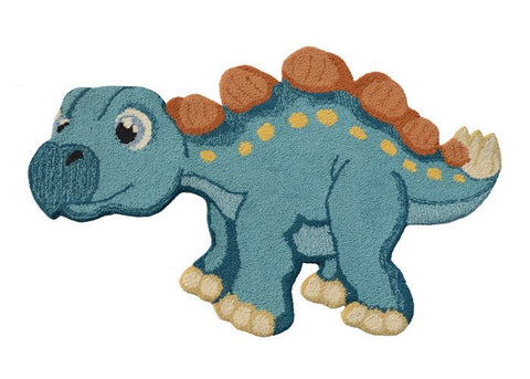 Kids Blue Dino HOO-DINO-1BLU Hand Tufted Wool Area Rug By Viana Inc