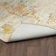 Sparx Distressed Marble Gold Beige Washable Transitional Rug by Viana