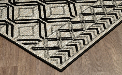 Odessa ODE-1615-BLKGRY Area Rug By Viana Inc