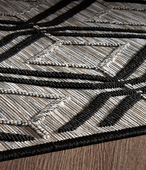 Odessa ODE-1615-BLKGRY Area Rug By Viana Inc
