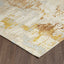 Sparx Distressed Marble Gold Beige Washable Transitional Rug by Viana